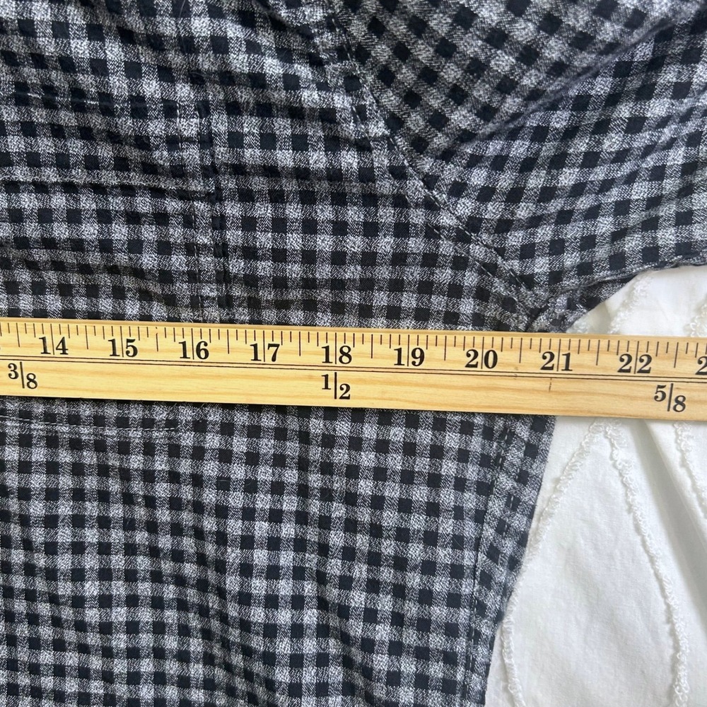 Abercrombie Fitch Muscle Fit Shirt Mens M Black Gingham Long Sleeve Preppy Moose - Picture 6 of 8